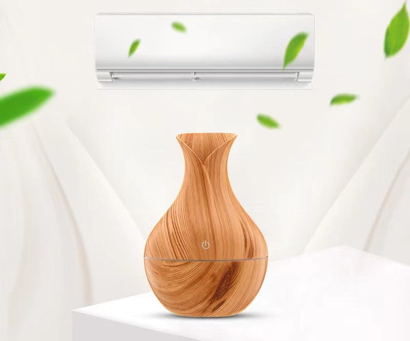 Pachet 1 + 1 Difuzor Aromaterapie cu ultrasunete si Umidificator cu led, 130 ml + Cadou 12 Esente Aromaterapie