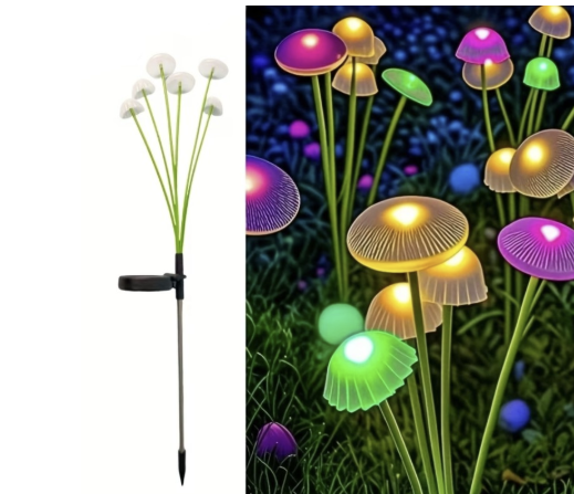 Set 2 Lampi Solare Decorative Jellyfish Multicolor, 6 LED-uri, Efect Meduza, Aprindere Automata - Copie