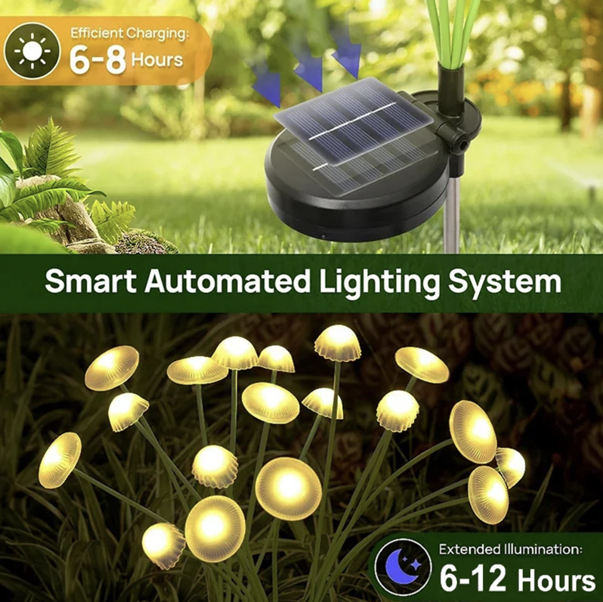Set 2 Lampi Solare Decorative Jellyfish Multicolor, 6 LED-uri, Efect Meduza, Aprindere Automata - Copie