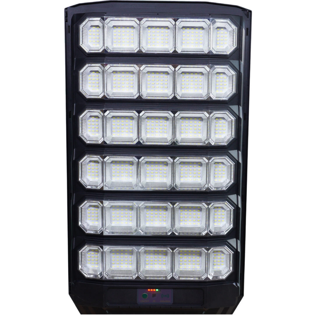 Lampa Solara Stradala Polaris Innova 1600W – LED 120 000 lm, Senzor Lumina/Miscare si Telecomanda, IP66 & Suport Prindere+Cadou Surpriza