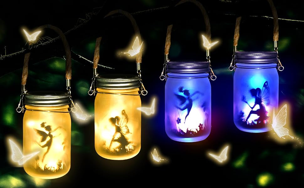 Set 2 Decoratiuni Solare cu Zane LED, Alb Cald sau Multicolor – Iluminare Ambientala pentru Gradina, Terasa si Balcon