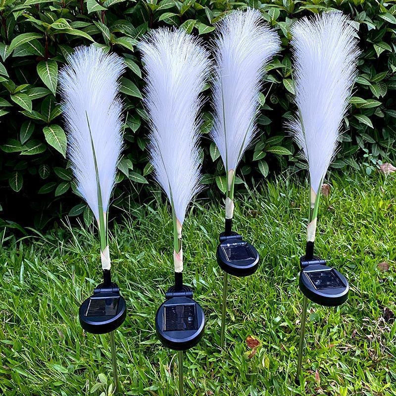 Set 2 Lampi Solare Decorative tip Iarba Pampas cu LED M374-22, 70cm, lumina calda, IP66