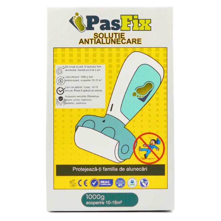 Solutie Antialunecare PasFix 1L – Protecție sigură pentru gresie, piatră și marmură fără rolă aplicatoare